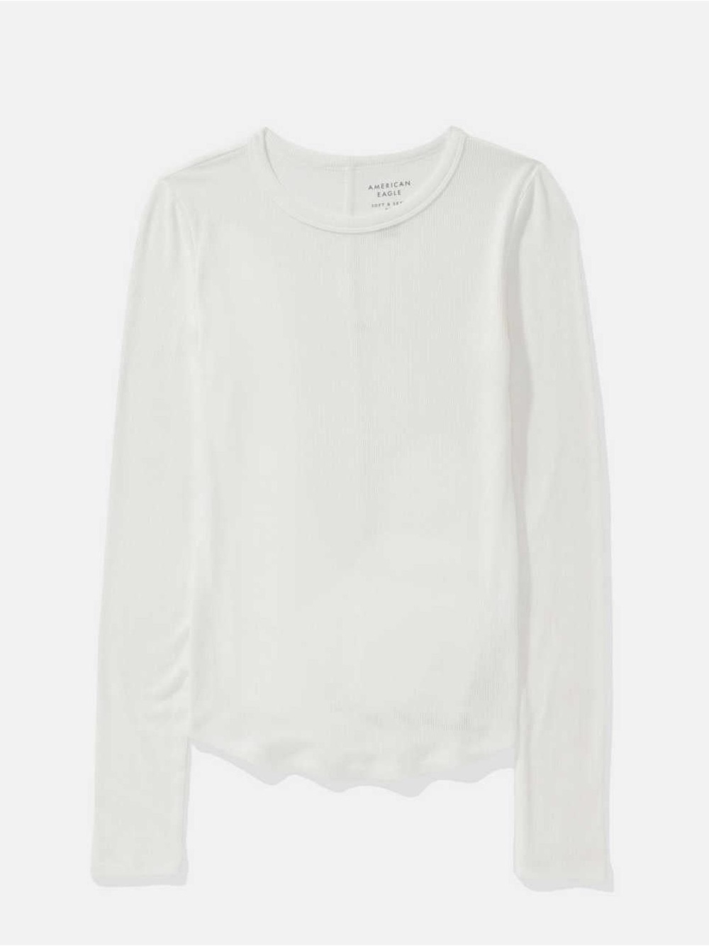 American Eagle Outfitters White Long-Sleeve Tee